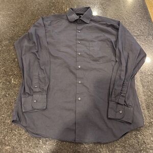 Alfani men’s medium black  button up longsleeve performance regular fit 15-151/2